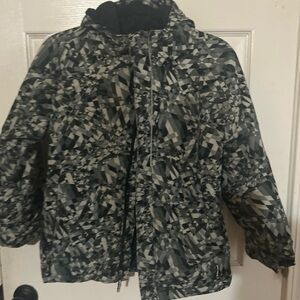 Columbia Geometric Black and Gray Bomber Jacket